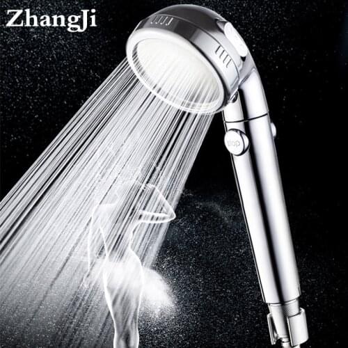 Zhang Ji ABS electroplated finishes 3 adjustable Modes Water Saving SPA Shower head High Pressure Bathroom Handheld Shower head
