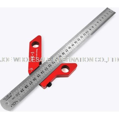 Woodworking center scribe,right angle ruler 45 gauge crossed 90 degrees scriber,woodworking tool