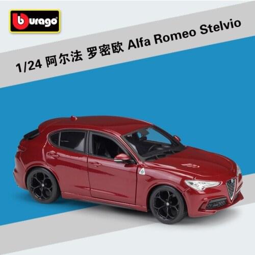 Bburago Diecast 1:24 Romeo Stelvio Red Static Simulation Alloy Model Car