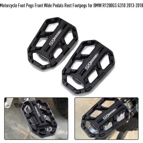 Motorcycle Foot Pegs Front Billet Wide Pedals Rest Footpegs for BMW R1200GS G310 2013-2018