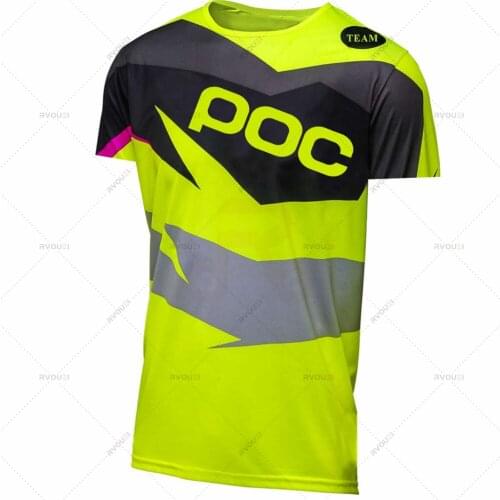 2021 Mens Downhill Jerseys Short sleeve TEAM POC Mountain Bike Shirts Offroad DH Motorcycle Jersey Motocross Sportwear Ciclismo