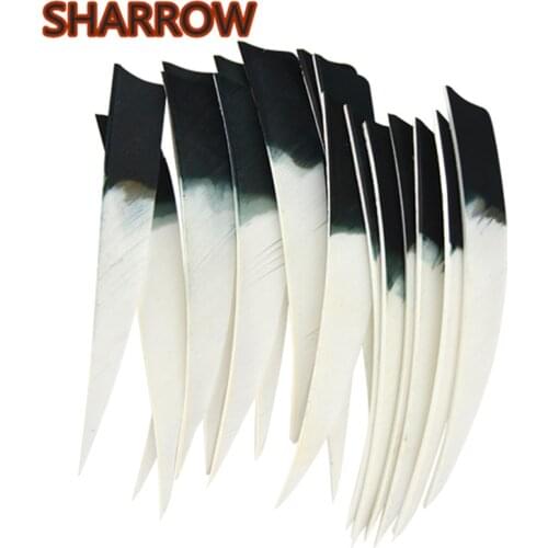 50Pcs 5" Archery Feathers Arrow Fletches Natural Turkey Fletching Shield Cut Arrow DIY Tools Arrow Hunting Shooting Accessories