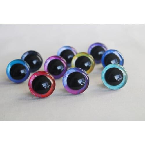 NEW Customiz 10pcs 9 12 14 16 18 20 25 30 35mm New 3D Colorful Toy Eyes + Back Washer for Diy Plush Doll--S10--COLOR OPTION