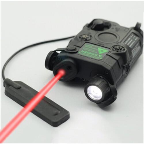 AN/PEQ-15 Red Dot Laser White LED Flashlight 270 Lumens for Standard 20mm rail Night Vision Hunting Rifle Battery Case Element