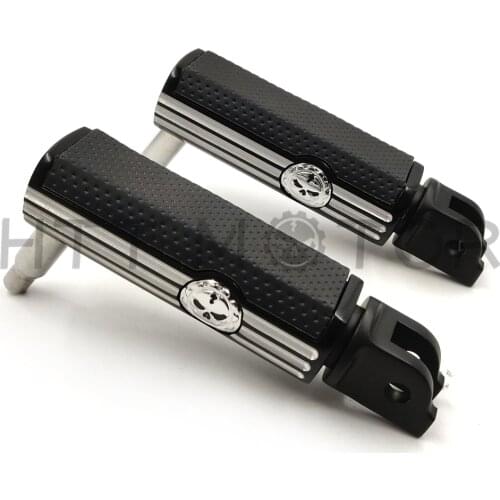 Aftermarket free shipping Defiance Rider Footpegs Black Anodized For Harley 18-19 Breakout FXBR 114 FXBRS
