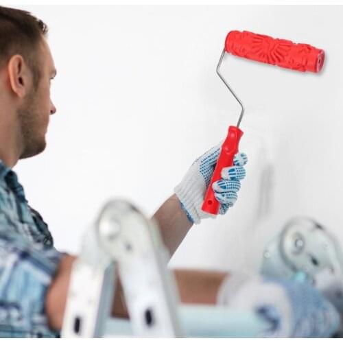 Wall Decoration Paint Rubber Roller Brush Home Room Painting Machine 3D Wall Print Flower Ruller Paint Tool Sets DIY Wall Print