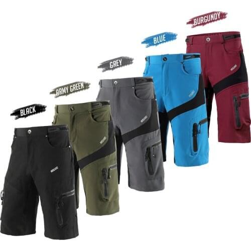 ARSUXEO Mens Cycling Shorts MTB Downhill Trousers Mountain Bike Bicycle Shorts Water Resistant Loose Fit Outdoor Sport Shorts