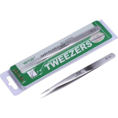 Vetus Switzerland Stainless Steel Tweezers HRC-40 Herramientas Precision Diy Tweezers Hand Tools ST-12