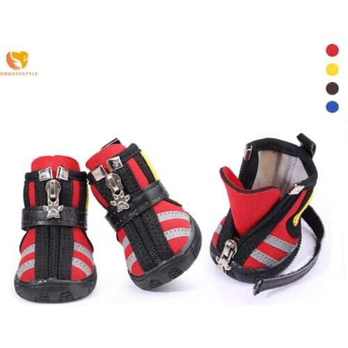 Reflective Dog Shoes Casual Breathable Striped Sport Shoe Pet Cat Chihuahua French Bulldog Spring Summer Autumn Winter Footwear