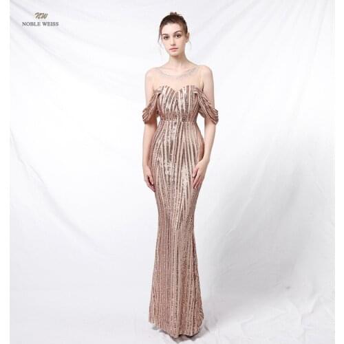 Formal Dress Women Elegant Evening Dress O-Neck Floor-Length Evening Dresses Long Mermaid Gown