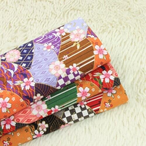 High quality and thick cotton tissus Gilt printing material tissu Handmade DIY dress clothes fabric