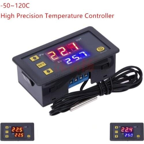 W3230 Dual LED Display Digital Temperature Controller -50~120C Thermostat Regulator For Fish Tank Cultivation Car Modification