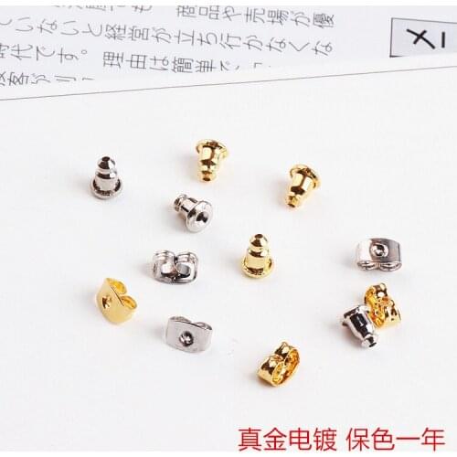 DIY ear jewelry accessories bullet Butterfly Earrings Ear Plug earplug ear cap plug gold plating color for a year