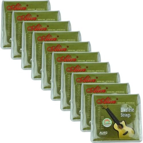 10Sets Alice Ukulele Strings Soprano Black Nylon 4 Strings Set AU02