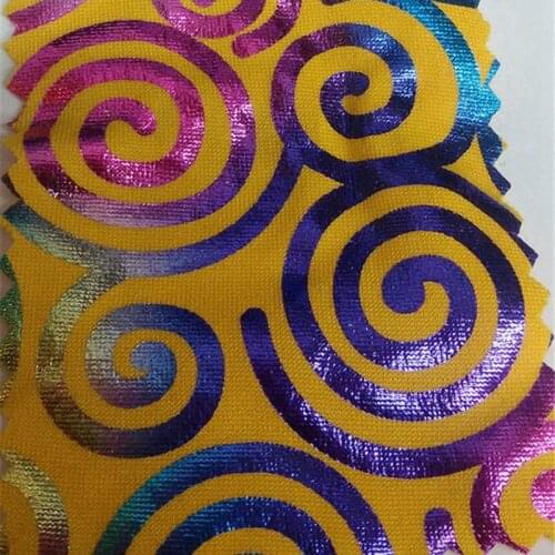 150cm*100cm all sides stretch bronzing colorful rainbow circle fabric for performances, fitness clothes, handicrafts, bikini