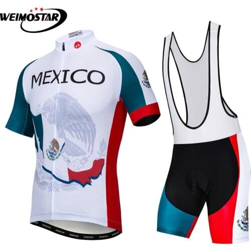 2018 Weimostar Men Bike Clothing Summer Mexico Cycling Jersey Sets Quick Dry MTB Outdoor Bicycle Clothes Wear Ropa Ciclismo