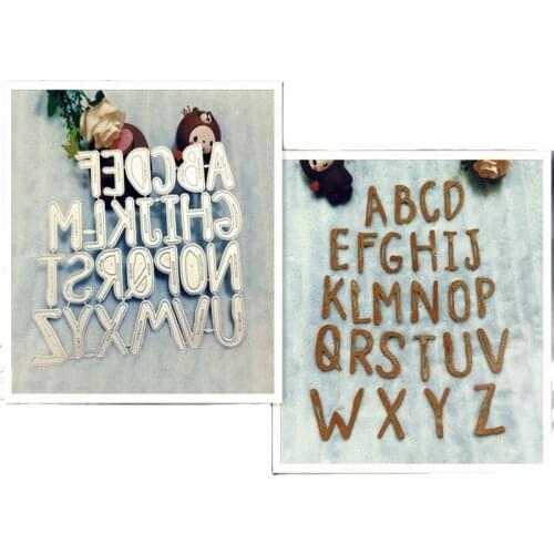 26 English letters Metal Cutting Dies for DIY Scrapbooking Album Paper Cards Decorative Crafts Embossing Die Cuts