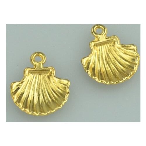 30pcs 18*16mm gold color shell Alloy charms pendant fit necklace bracelet diy Pendants for jewelry making D704