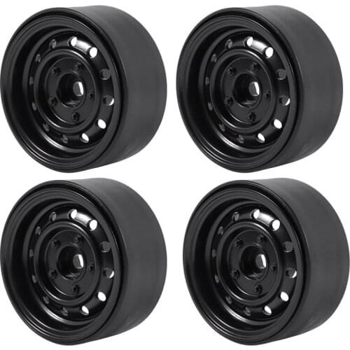4Pcs Metal 1.9Inch Beadlock Wheel Rim Hub for 1/10 Rc Crawler Car Axial Scx10 90046 Traxxas Trx4 Rc4Wd D90 D110 Tf2 12 small hol