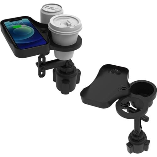4 In 1 Cup Holder Expander Adapter Universal Rotatable Wireless USB Charging Phone Organizer Tray