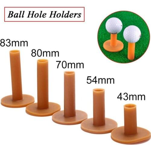 43/54/70/80/83mm Training Practice Tee Mat Golves Ball Hole Holders Beginner Trainer Practice Rubber Golf Tee Holder