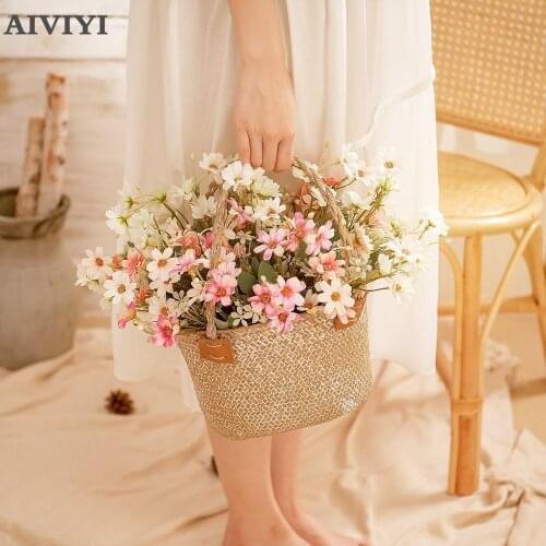 5 Heads Oil Painting Ono Chrysanthemum Artificial Flowers Home Wedding Decoration Flores Artificiales Cheap Flower Fleur