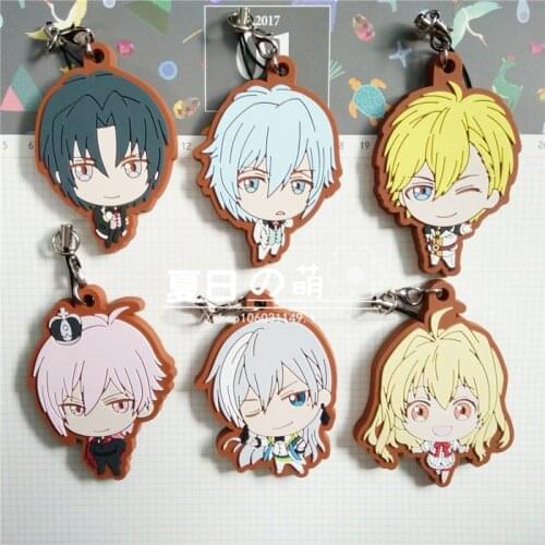 1pcs Anime Keychain Idolish7 Keychain Resin Rubber Strape Pendant Keyring Portachiavi