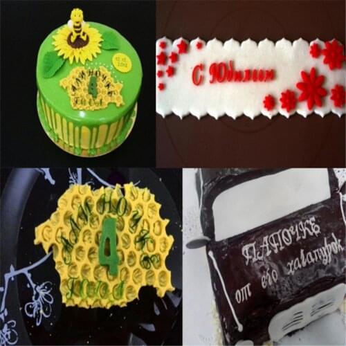 Russian Alphabet letter DIY fondant cake silicone mold chocolate moulds cake decorating tools kitchen cooking accessories