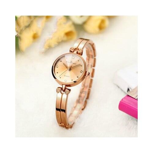 Korean Fashion Fashion Bracelet Watch Womens Watch Trend Waterproof Simple Female Quartz Watch Rose Gold Lady Present