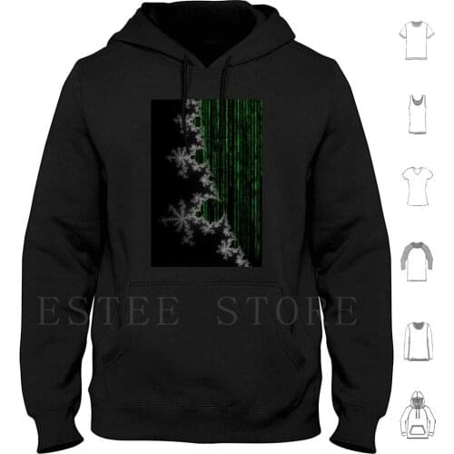 Fractal Matrix Code ( Mandelbrot ) Hoodies Long Sleeve Code Programmer Fractal Matrix Hacker Math Mathematics Geek
