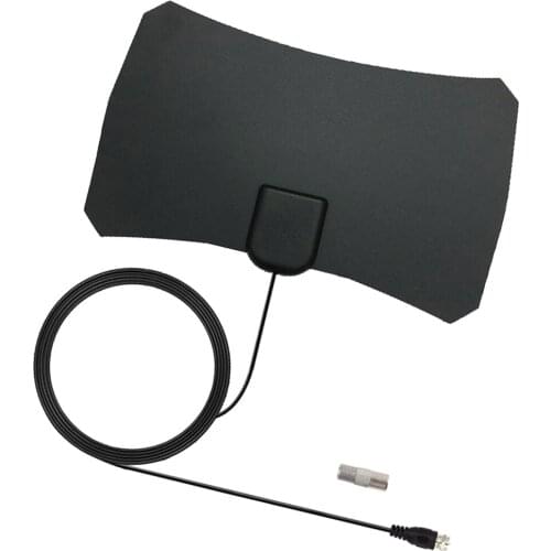 HD Digital Indoor TV HDTV Antenna For VHF UHF DVB ATSC Signal With Converter