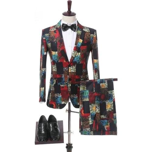 Customize Mens Suit Shawl Lapel Double Breasted Floral Wedding Suits Slim Fit Prom Groom Tuxedo Terno Masculino