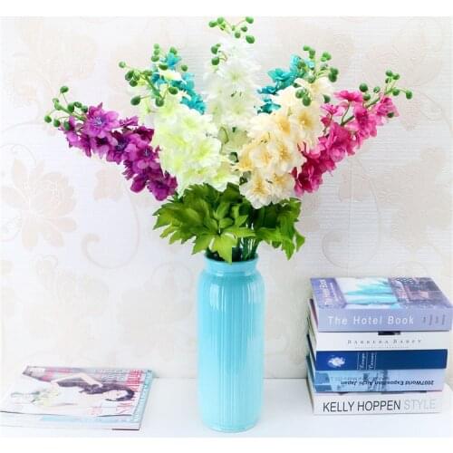 6Pcs/lot 80CM Height Artificial Silk Flowers Delphinium Hyacinth for Party Home Wedding Vase Decorations Fake Flower Accessories