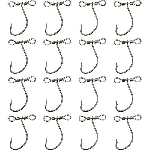 100Pcs Drop Shot Hooks Drop Shot Rig Fishing Hooks High Carbon Steel In-Line Swivel Fishing Hooks Drop Shot Baits For Bass