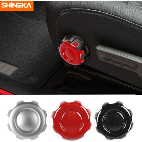 SHINEKA Interior Mouldings for Jeep Wrangler JL 2018+ Car Seat Adjustment Knob Decoration Stickers Interior Accessories