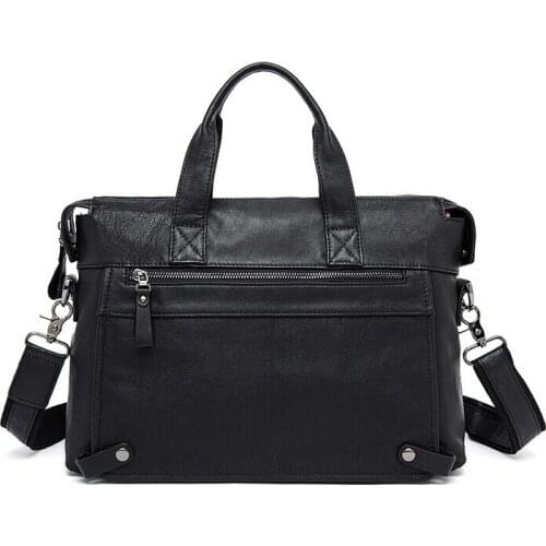 Cowhide leather mens handbag high quility bag free shipping
