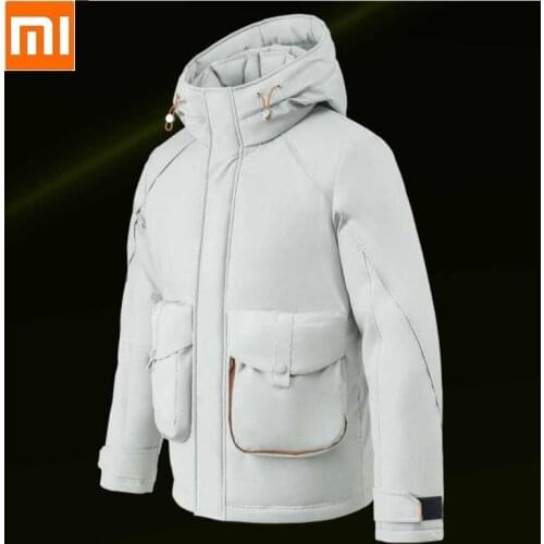 Youpin Mens casual down jacket Waterproof windproof Winter Fashion Hooded Warm Outerwear coat Windbreaker