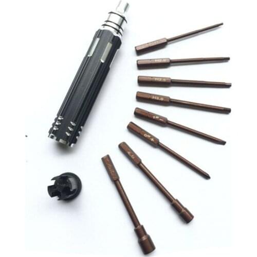 Professional Steel 8 in 1 Screwdriver Set RC Repair Tool Kit Phillips Hexagon Socket For Remote Control Drone Quadcopter Car