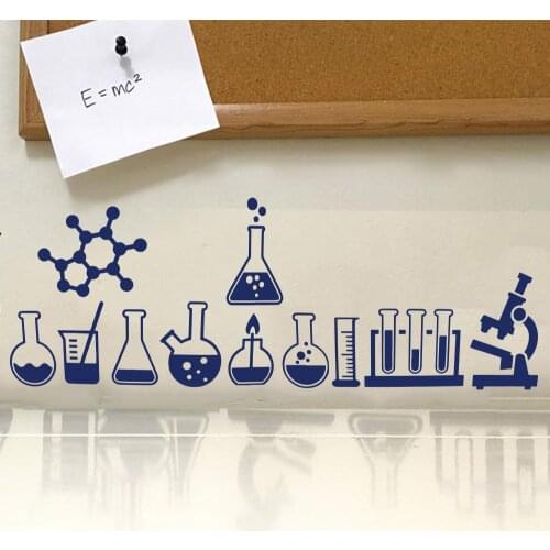 Science Lab Geek Wall Decal Lab Classroom Atom Science Chemistry Atheist Wall Sticker School laboratory Vinyl Bedroom Decor