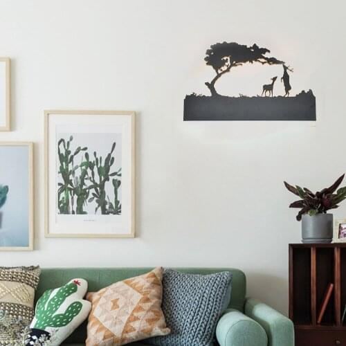 Wall Lamp Acrylic Wall Lamp Personality Creative 3D Luminous Bedside Lamp Bedroom Lights Landscape Light