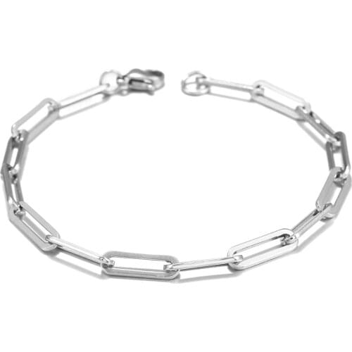 Stainless Steel Link Chain Bracelet for Women Men Hand Chain Hand Accessories Jewelry Best Gift
