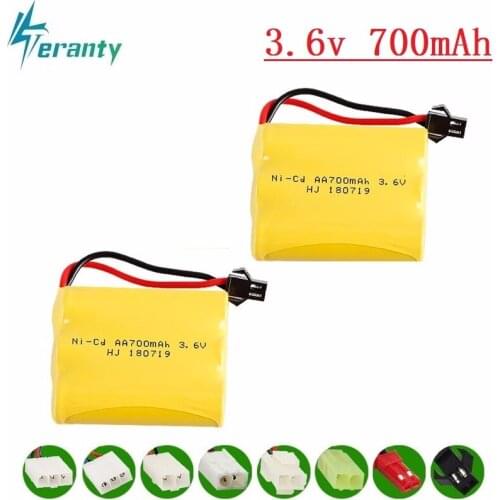 Upgrade 3.6v 700mah NiCD Battery For Rc Toys Cars Tanks Trucks Robots Guns Boats AA Ni-CD 3.6v Rechargeable Battery Pack