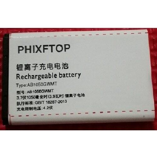 PHIXFTOP Original AB1050GWMT battery For Xenium E103 E106 CTE103 CTE106 cellphone AB1050GWML for PHILIPS Mobile phone 4.2v