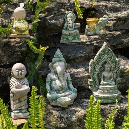 Sand Sculpture Buddha Statues Southeast Asia Home Decoration Town House Evil Spirits Desktop Zen Ornaments