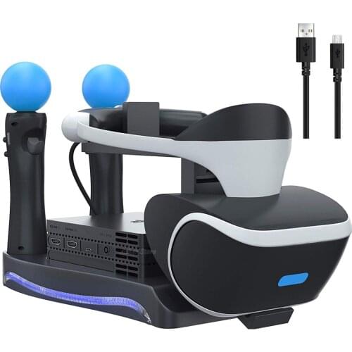 PS4 PS VR Charging Storage Stand Move Controller Charger Station Headset Processor Showcase for Playstation VR PSVR CUH-ZVR2