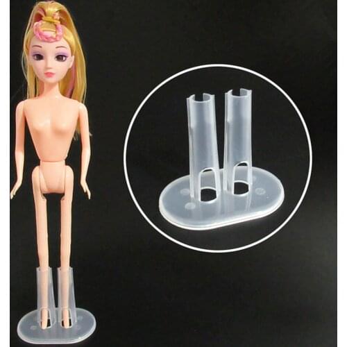 Besegad 30pcs Clear Doll Stand Display Support Leg Holders Mannequin Model Holder Support Accessories For Barbie Girl Gifts Toy