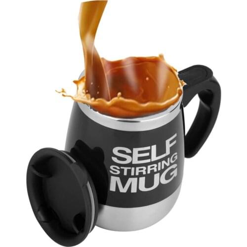 Self Stirring Coffee Mug Cup 450ml Electric Stainless Steel Automatic Self Mixing & Spinning Home Office Mixer Cup