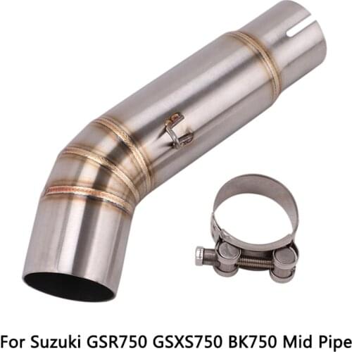 Mid Pipe for Suzuki GSR750 GSXS750 BK750 Motorcycle Exhaust Pipe Reserve Catalyst Slip On 51 mm Muffler Stainless Steel