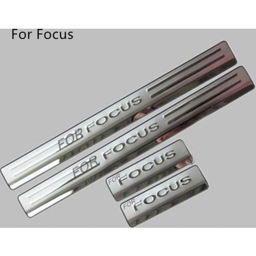 Car-Styling Stainless Steel Threshold Scuff Plate Door Sill Cover For Ford Focus 2005- 2011 MK2 Sedan and Hatchback