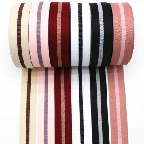 1 '25mm Double Color Ribbon DIY Handmade Material Tiaras Bow, Stripe, Packaged Gift Crafts